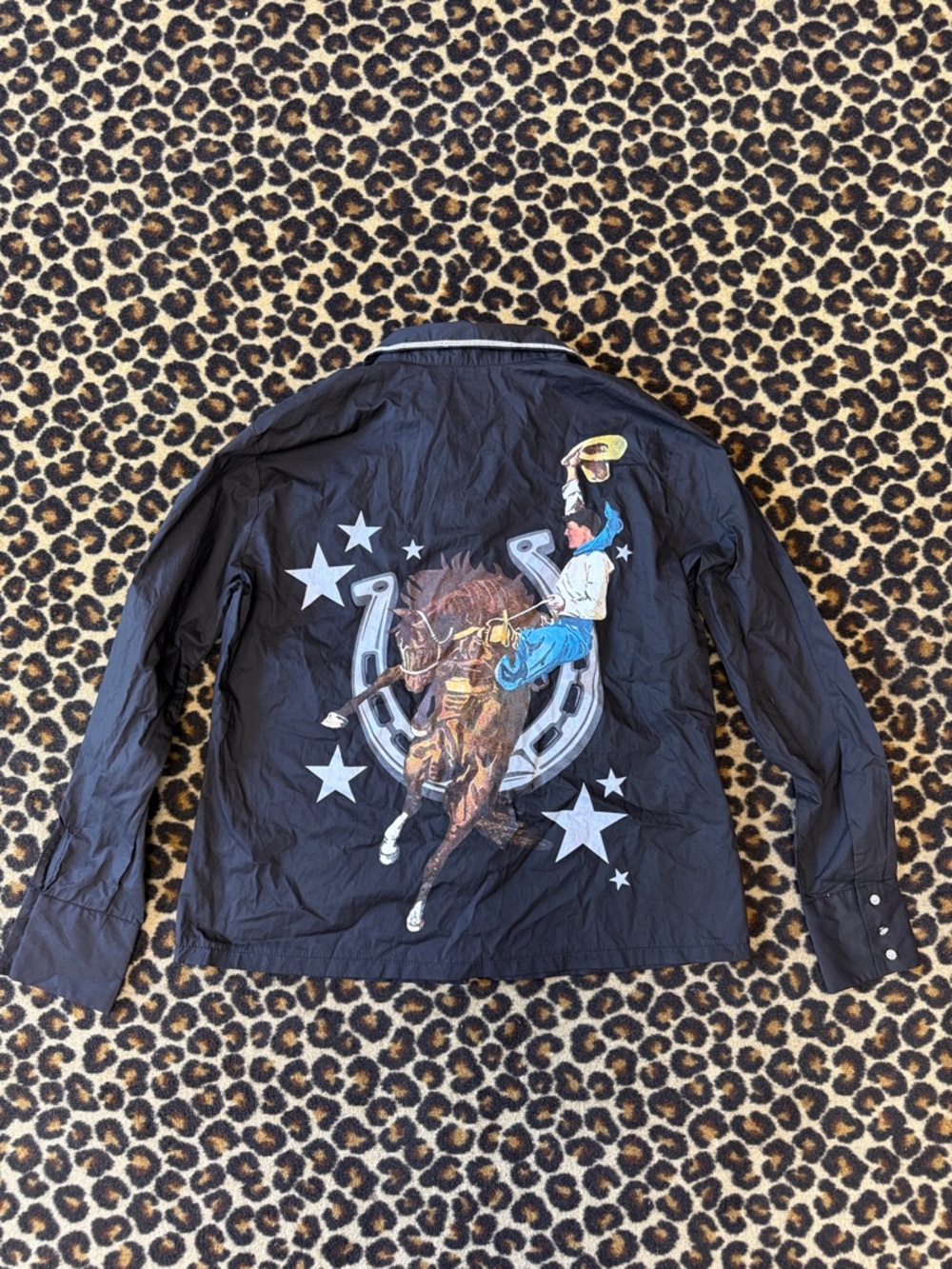Rhinestone Black Button-Up - Picture 3 of 3